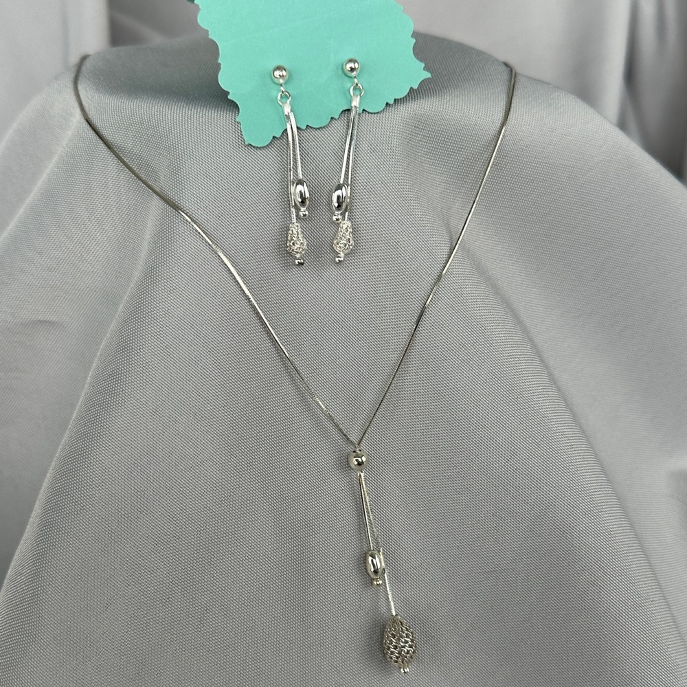 925 Silver Necklace and Earring Set